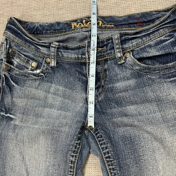 Reign Womens Blue Denim Skinny Leg Jeans Low Rise Stretch Pockets Size Curvy 3 - Picture 11 of 14